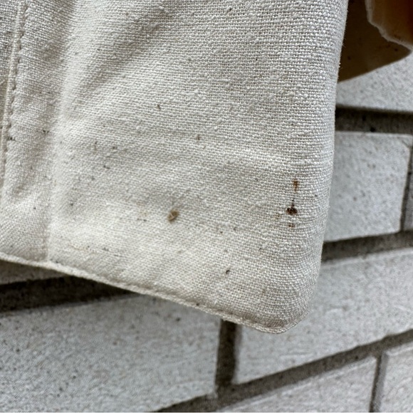 Vintage RHIP Raw Silk Cream Blazer Jacket Minimalist Natural Fiber Coastal Chic - Picture 8 of 10